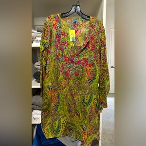 Raj cotton embroidered tunic. NWT